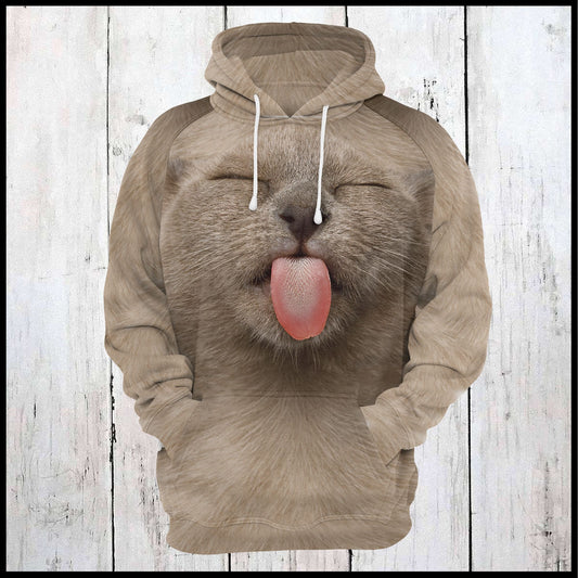 Funny Burmese Cat U224 - All Over Print Unisex Hoodie