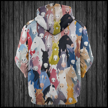 Colorful Horse U224 - All Over Print Unisex Hoodie