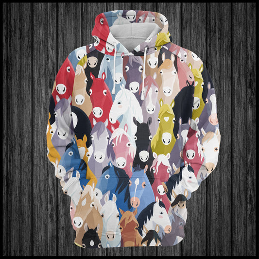 Colorful Horse U224 - All Over Print Unisex Hoodie