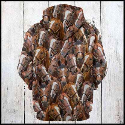 Thoroughbred Horse Awesome U224 - All Over Print Unisex Hoodie