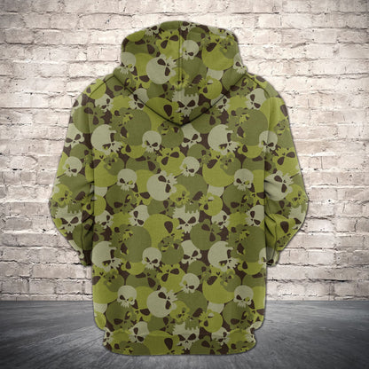 Amazing Camouflage of Skull H22413 - All Over Print Unisex Hoodie