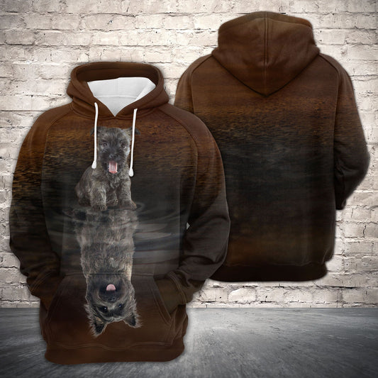 Cute Cairn Terrier Reflection Dog H22427 - All Over Print Unisex Hoodie