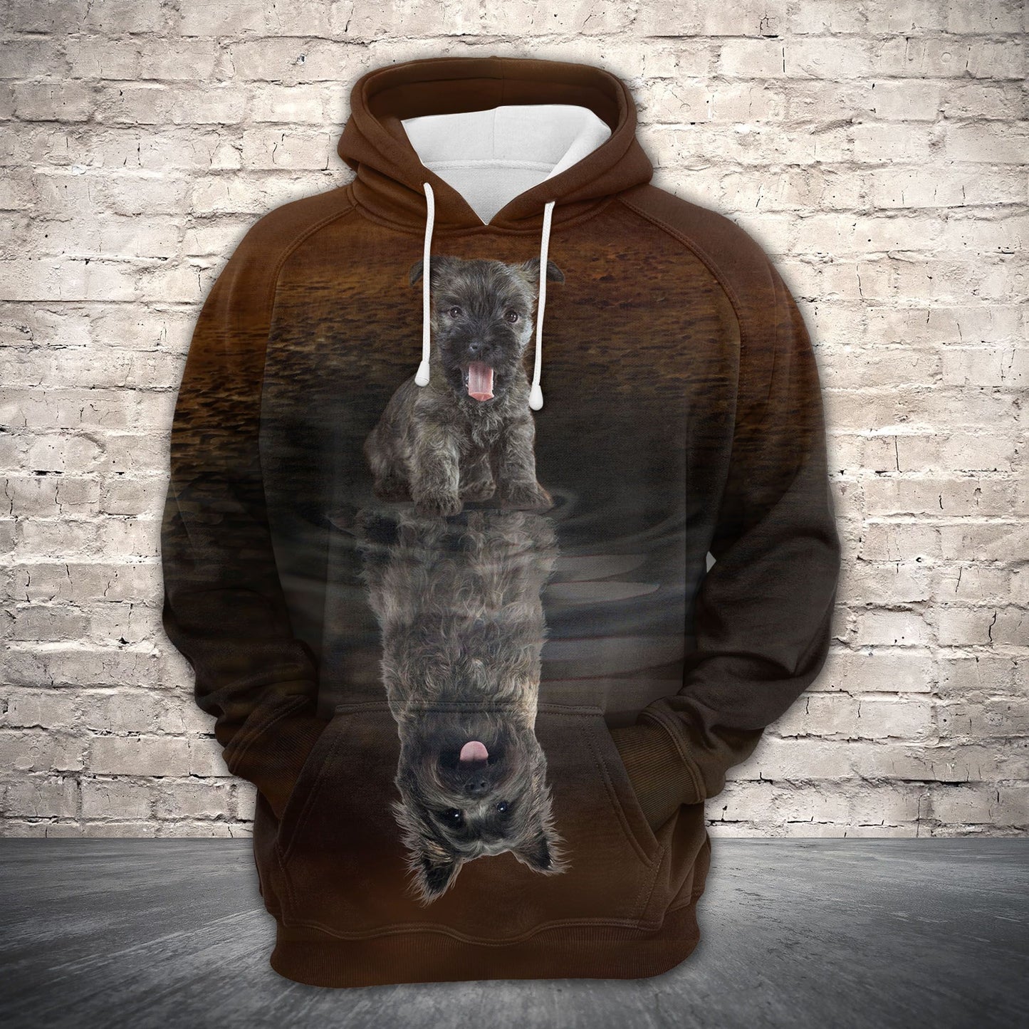 Cute Cairn Terrier Reflection Dog H22427 - All Over Print Unisex Hoodie