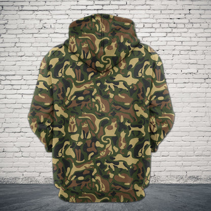 Amazing Camouflage Cats H24401 - All Over Print Unisex Hoodie