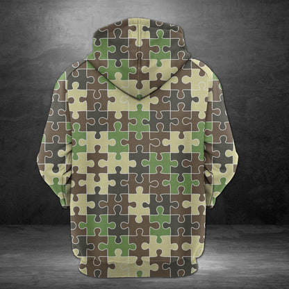 Amazing Camouflage Puzzle H24405 - All Over Print Unisex Hoodie