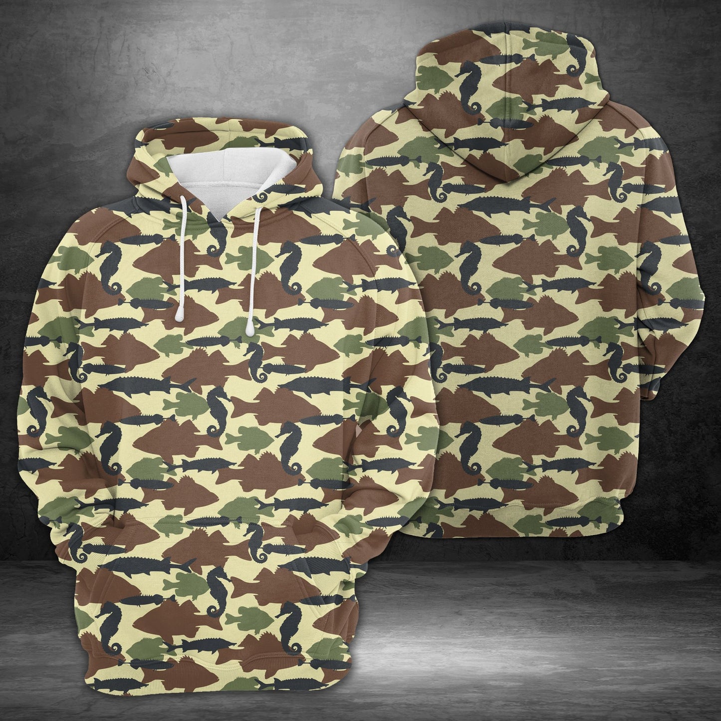 Amazing Camouflage Fish H24406 - All Over Print Unisex Hoodie