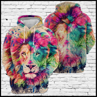 Amazing Watercolor Lion G524 - All Over Print Unisex Hoodie