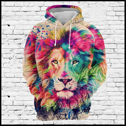 Amazing Watercolor Lion G524 - All Over Print Unisex Hoodie