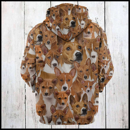 Basenji Awesome D254 - All Over Print Unisex Hoodie