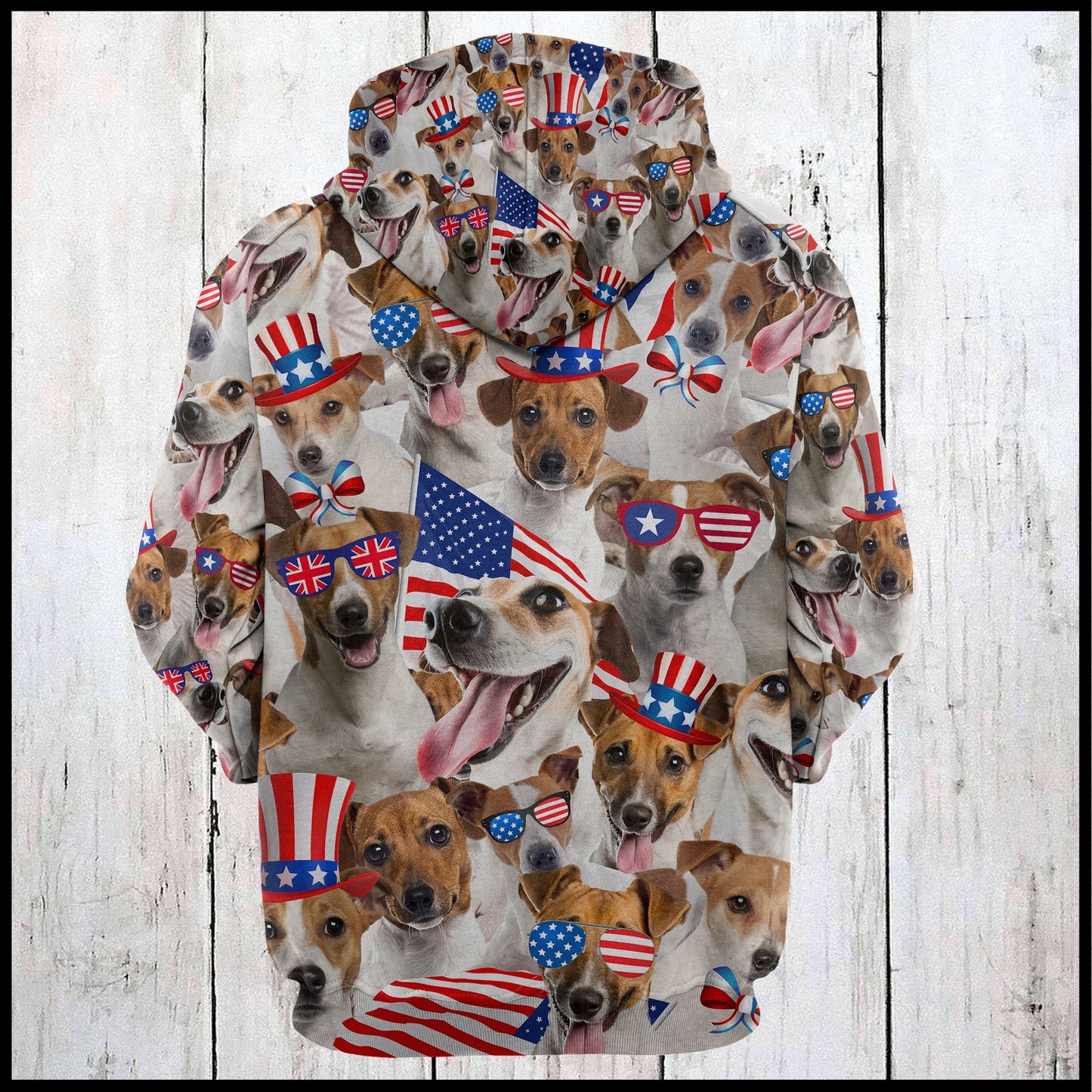Jack Russell Terrier USA Awesome D254 - All Over Print Unisex Hoodie