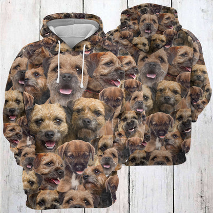 Border Terrier Awesome D254 - All Over Print Unisex Hoodie