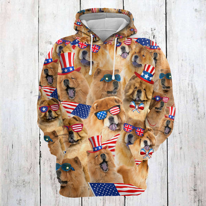 Chow Chow USA Awesome D254 - All Over Print Unisex Hoodie