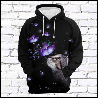 Cat Butterfly T274 - All Over Print Unisex Hoodie