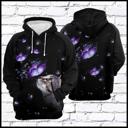 Cat Butterfly T274 - All Over Print Unisex Hoodie