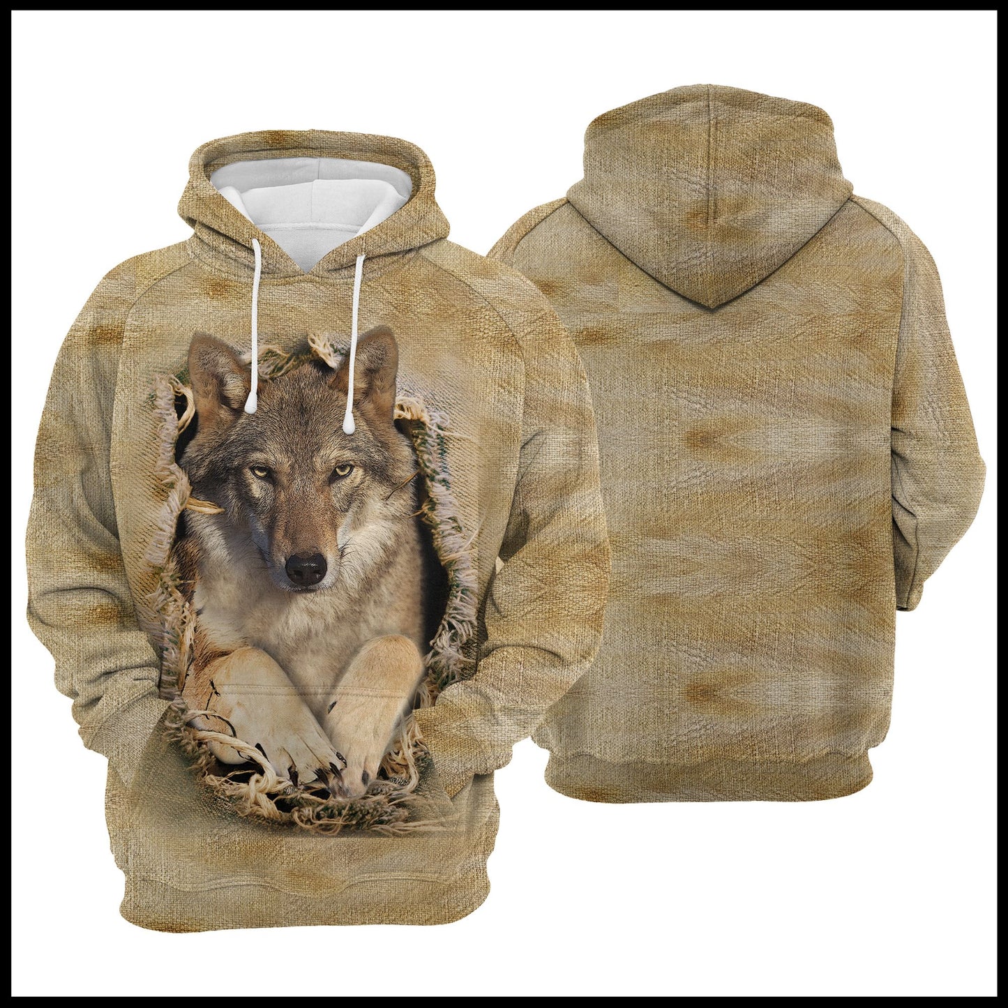 Wolf Scratch T274 - All Over Print Unisex Hoodie