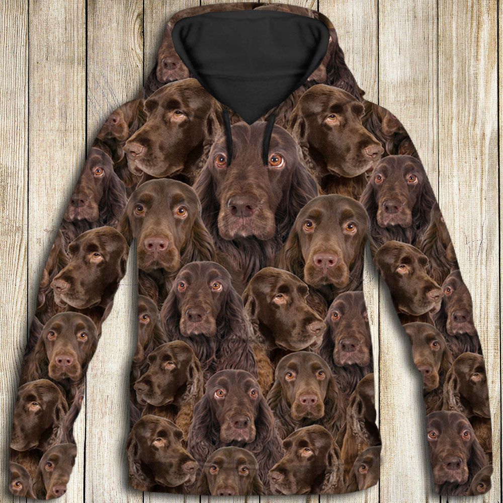 Field Spaniel Awesome D284 - All Over Print Unisex Hoodie