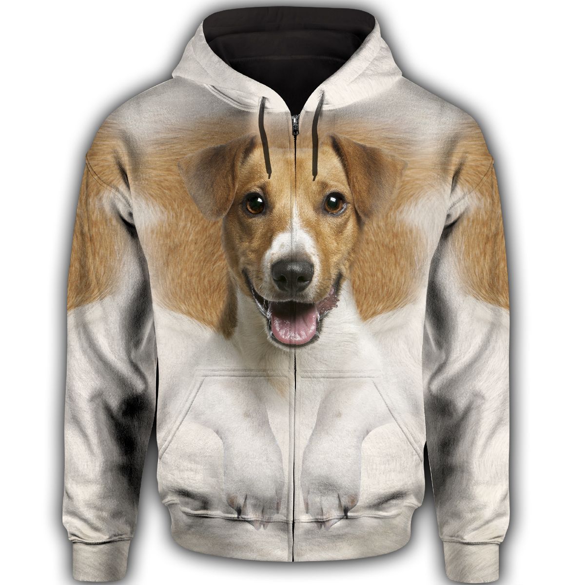 Jack Russell Terrier Dog T284 - All Over Print Zip Hoodie