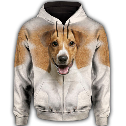 Jack Russell Terrier Dog T284 - All Over Print Zip Hoodie