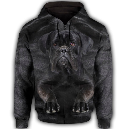 Cane Corso Cute Dog Face T284 - All Over Print Zip Hoodie