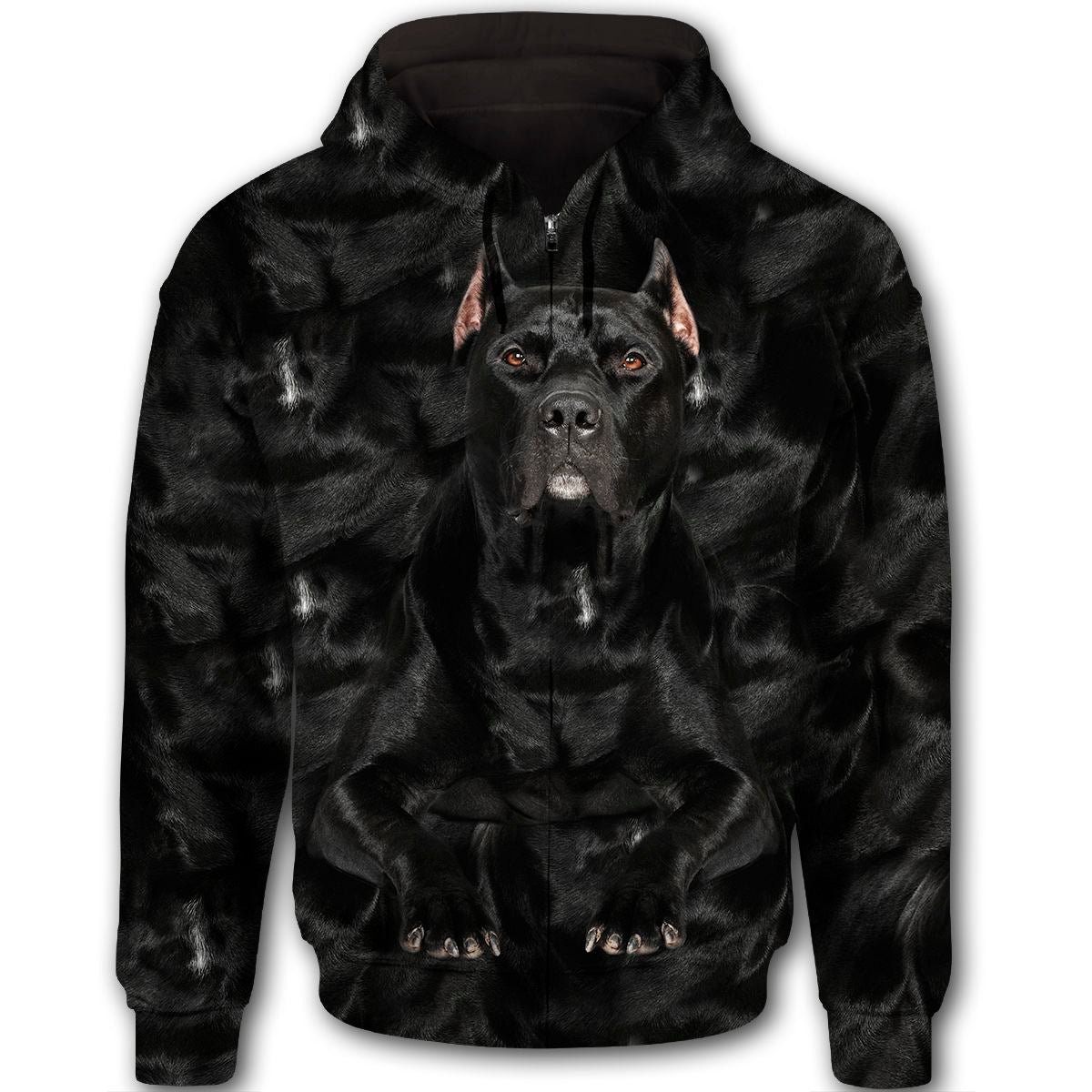 Pitbull Cute Dog Face T284 - All Over Print Zip Hoodie