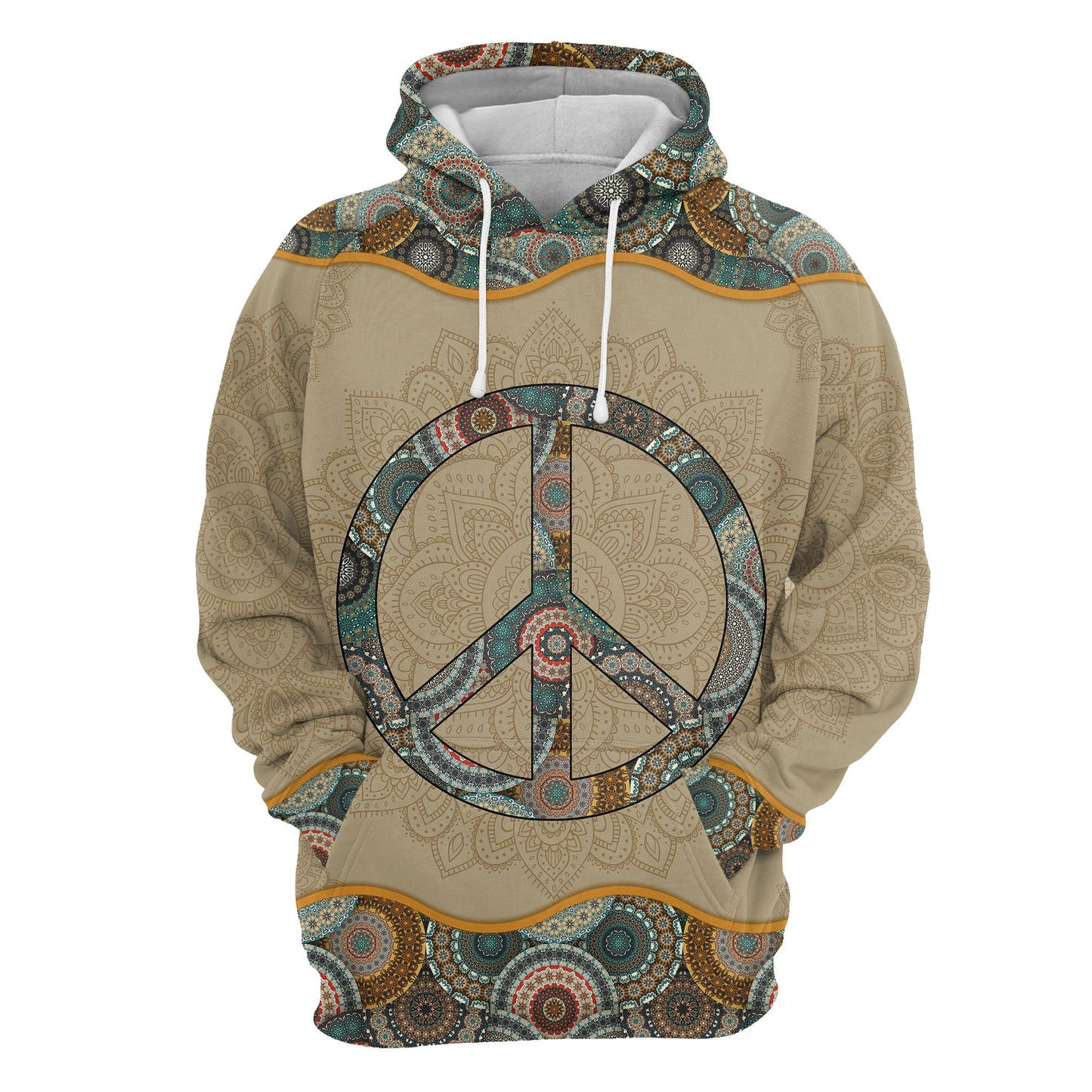 Peace Hippie Mandala D1105  - All Over Print Unisex Hoodie