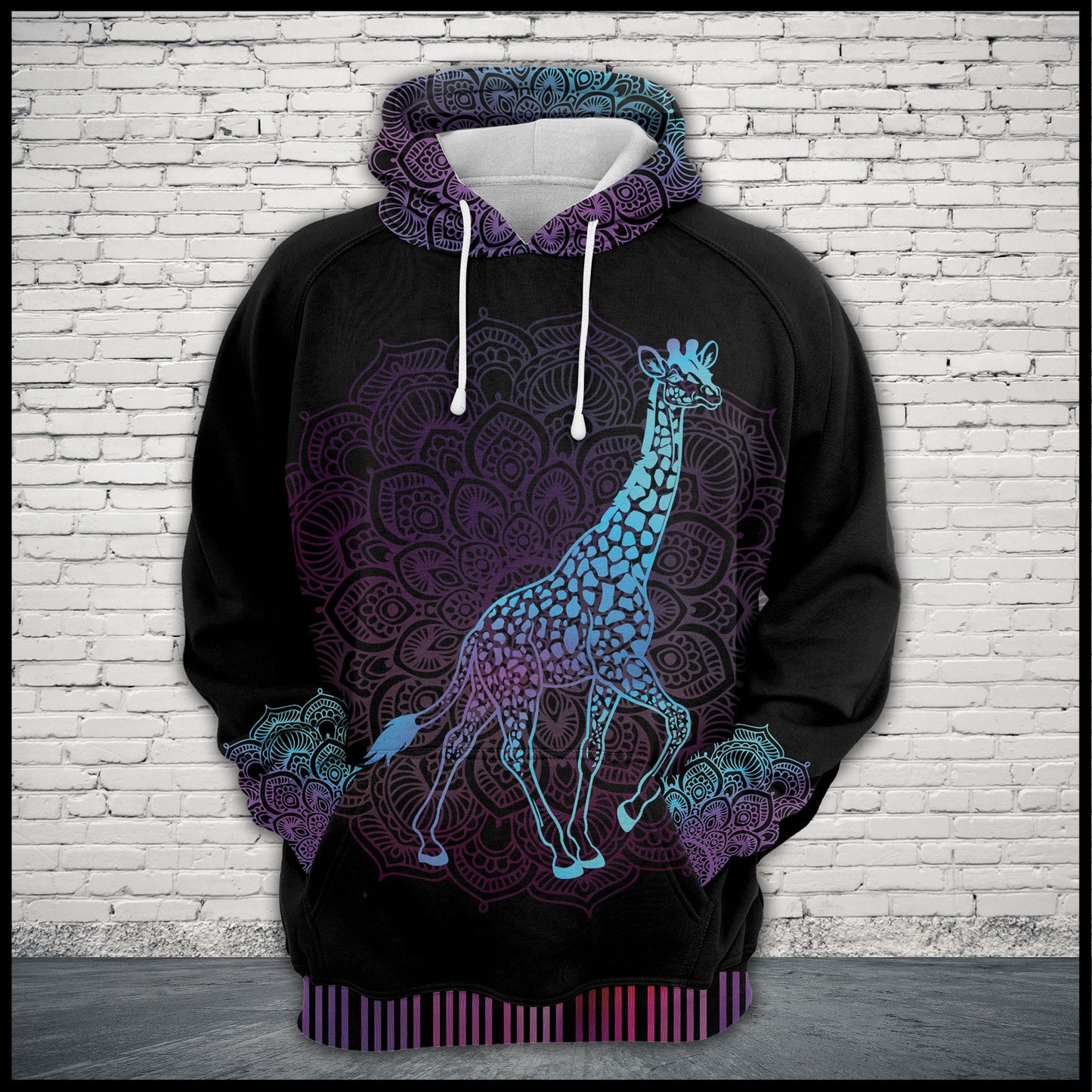 Giraffe Zen Pattern T1105 - All Over Print Unisex Hoodie