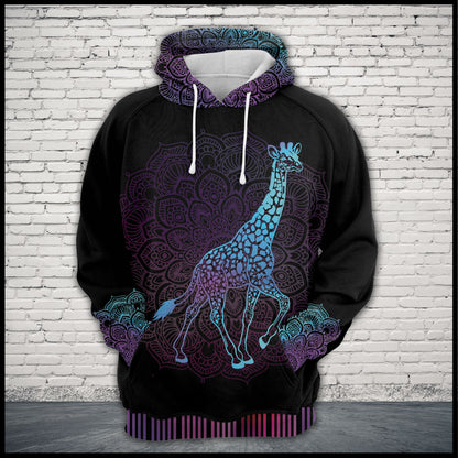 Giraffe Zen Pattern T1105 - All Over Print Unisex Hoodie