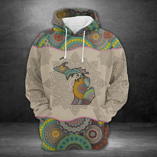 Awesome Michigan Mandala H13516 - All Over Print Unisex Hoodie