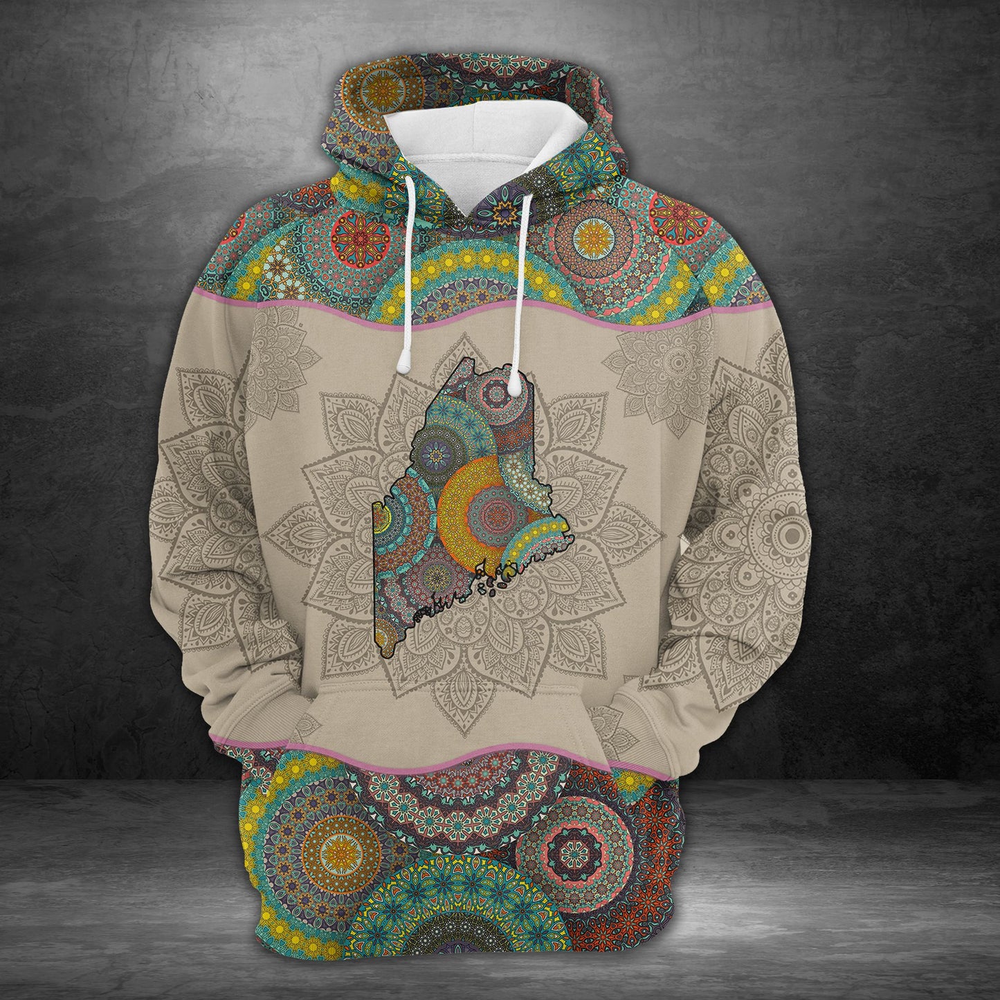 Awesome Maine Mandala H14503 - All Over Print Unisex Hoodie