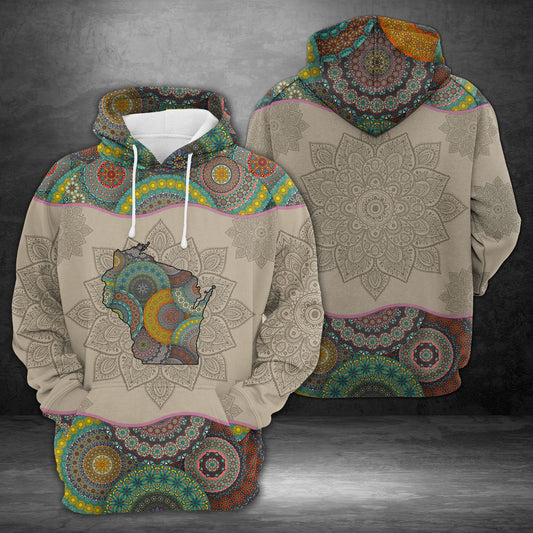 Awesome Wisconsin Mandala H14506 - All Over Print Unisex Hoodie