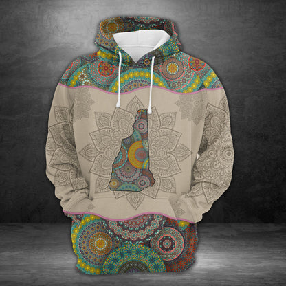 Awesome New Hampshire Mandala H14509 - All Over Print Unisex Hoodie