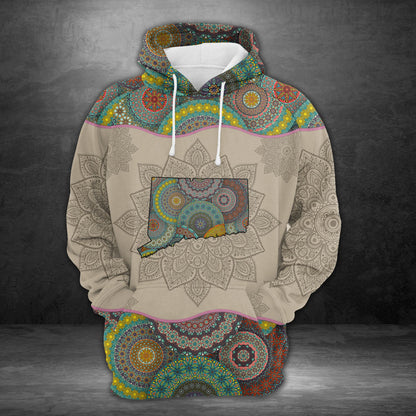 Awesome Connecticut Mandala H14511 - All Over Print Unisex Hoodie