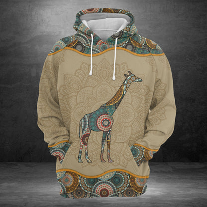 Giraffe Mandala D1405 - All Over Print Unisex Hoodie