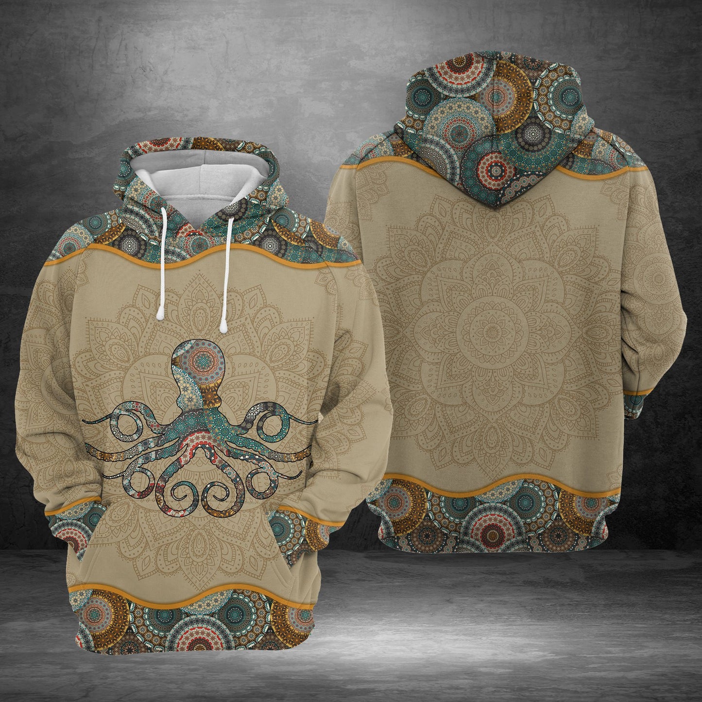 Octopus Mandala D1405 - All Over Print Unisex Hoodie