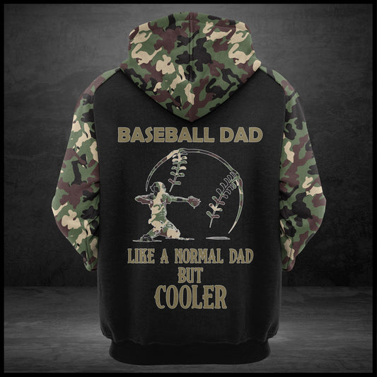 Baseball Dad Like A Normal But Cooler G515 - All Over Print Unisex Hoodie