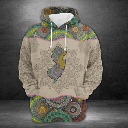 Awesome New Jersey Mandala H18522 - All Over Print Unisex Hoodie
