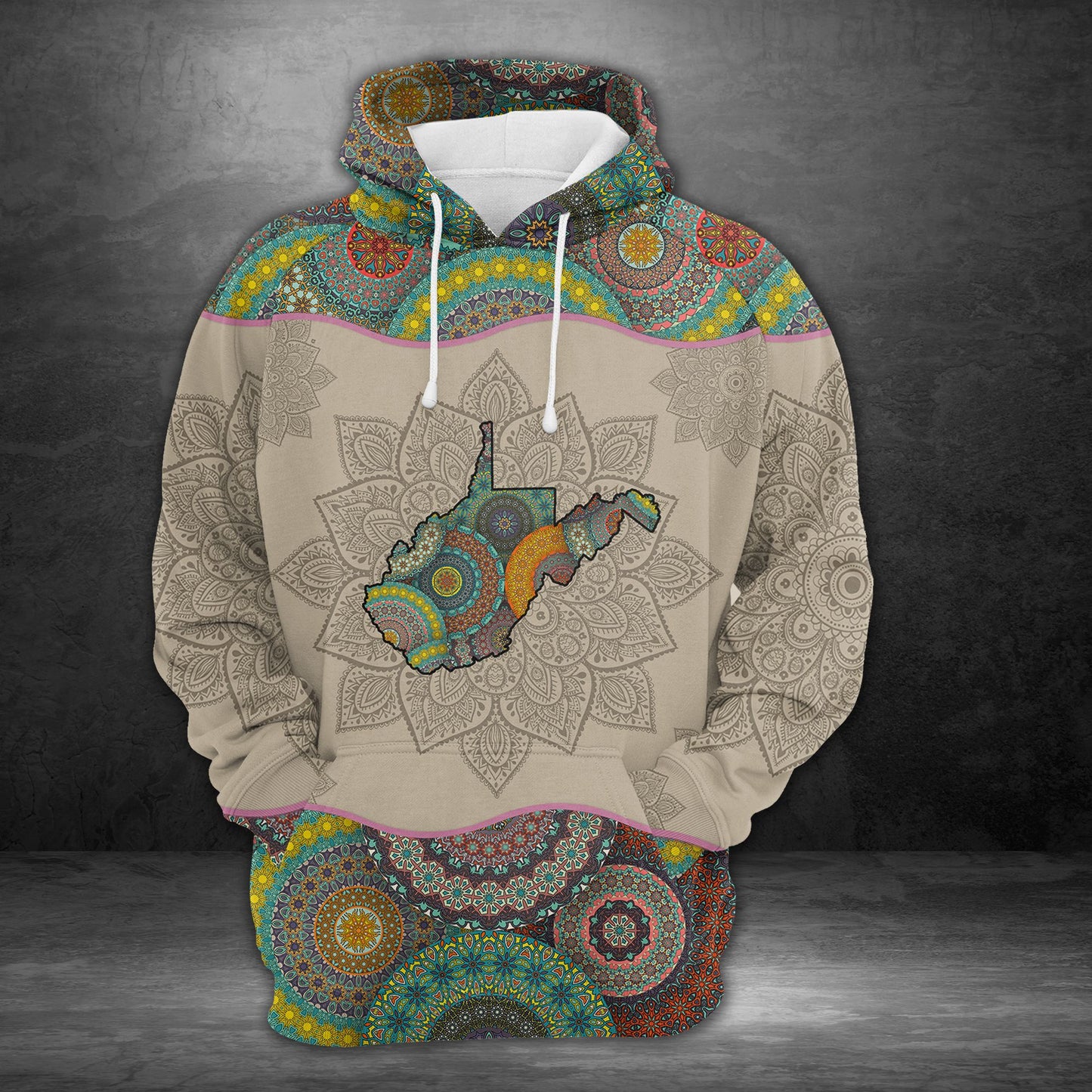 Awesome West Virginia Mandala H18536 - All Over Print Unisex Hoodie