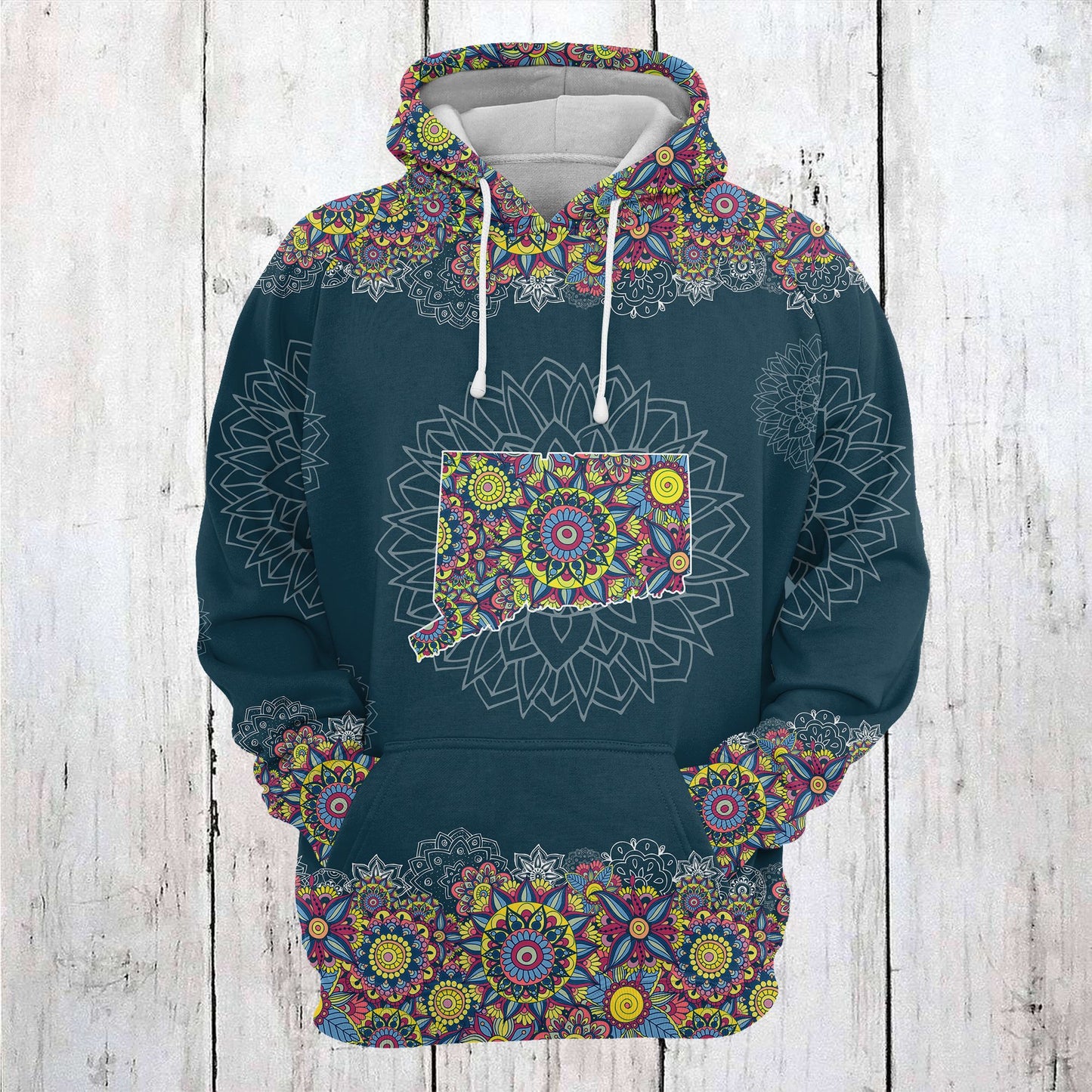 Connecticut Mandala T1905 - All Over Print Unisex Hoodie