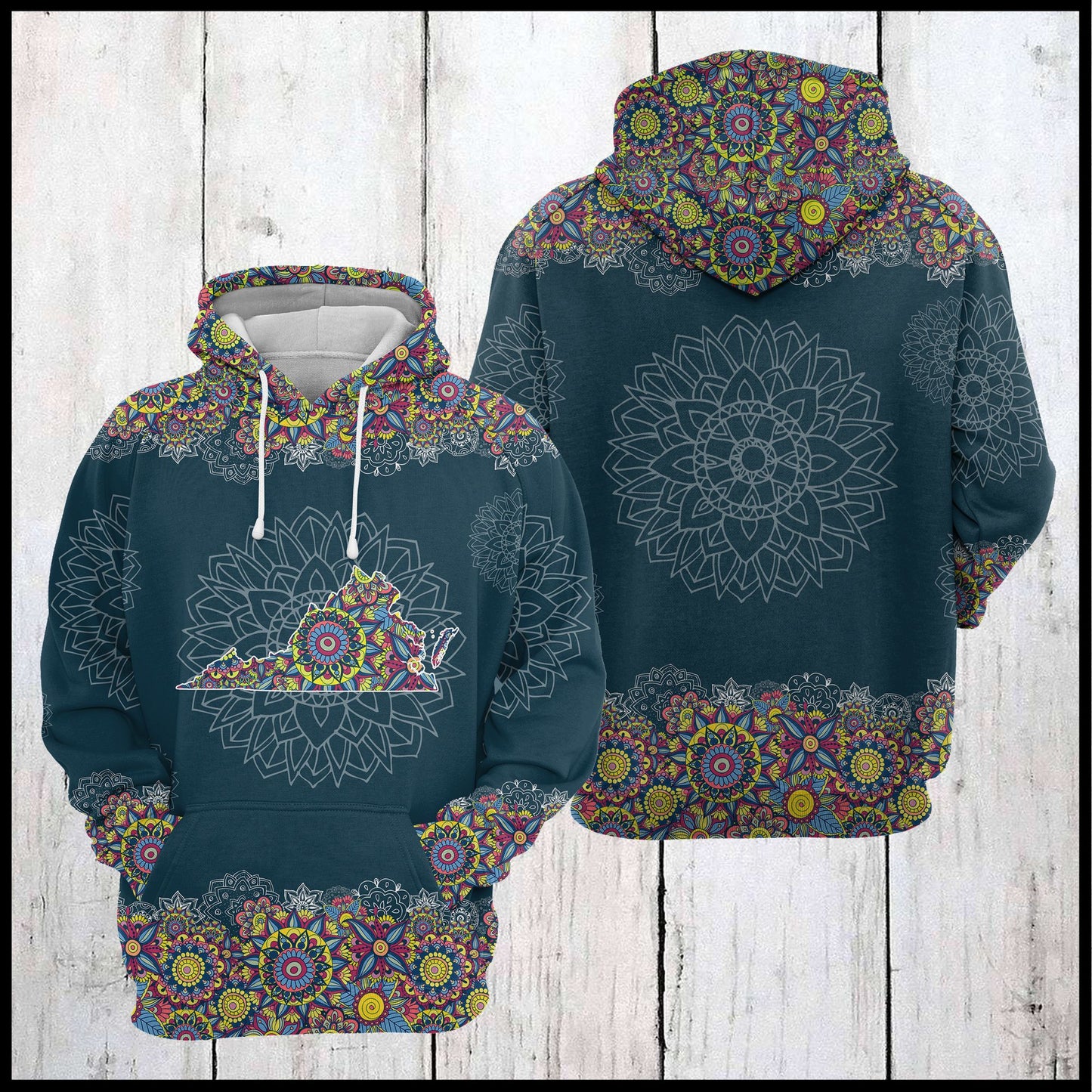 Virginia Mandala T1905 - All Over Print Unisex Hoodie