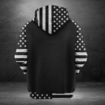 Awesome Maryland Black And White Flag H22540 - All Over Print Unisex Hoodie