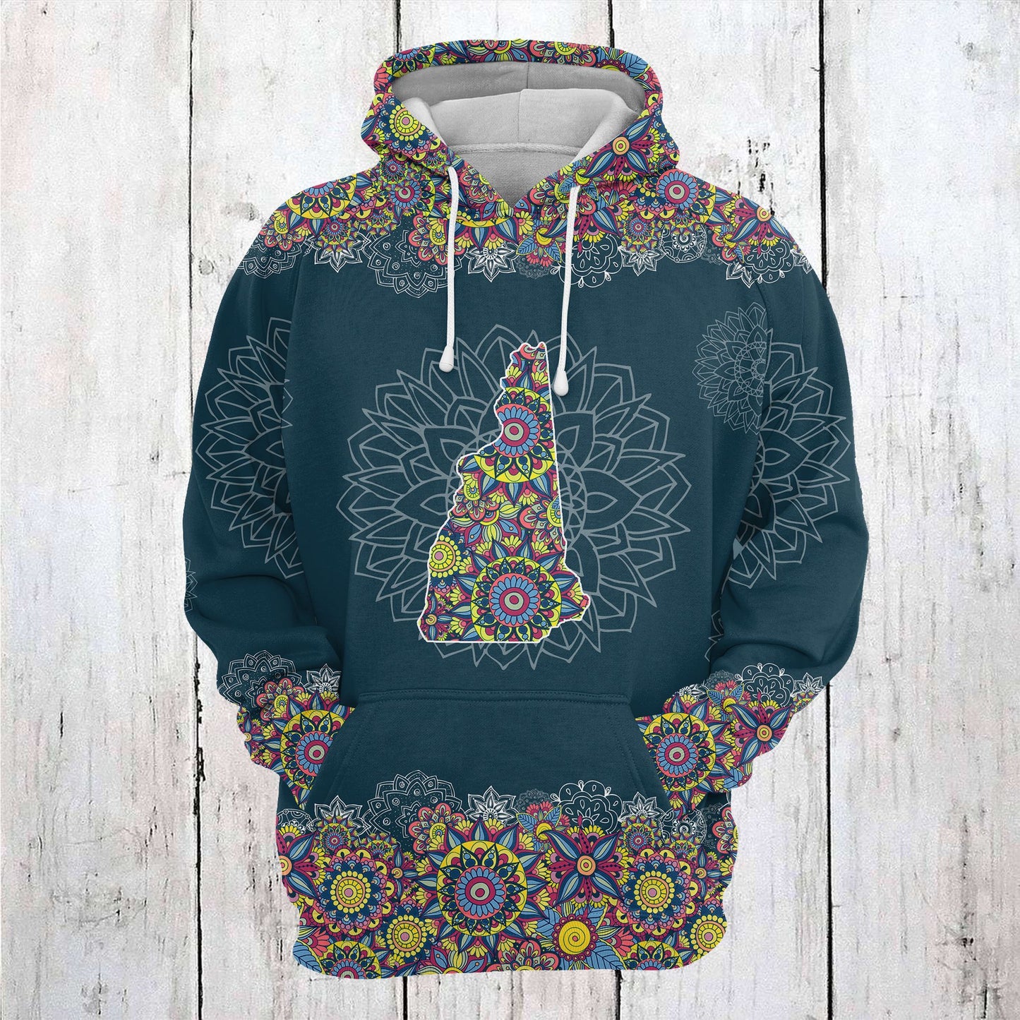 New Hampshire Mandala T2505 - All Over Print Unisex Hoodie