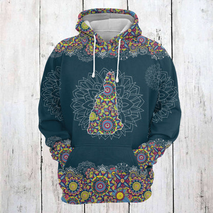 New Hampshire Mandala T2505 - All Over Print Unisex Hoodie