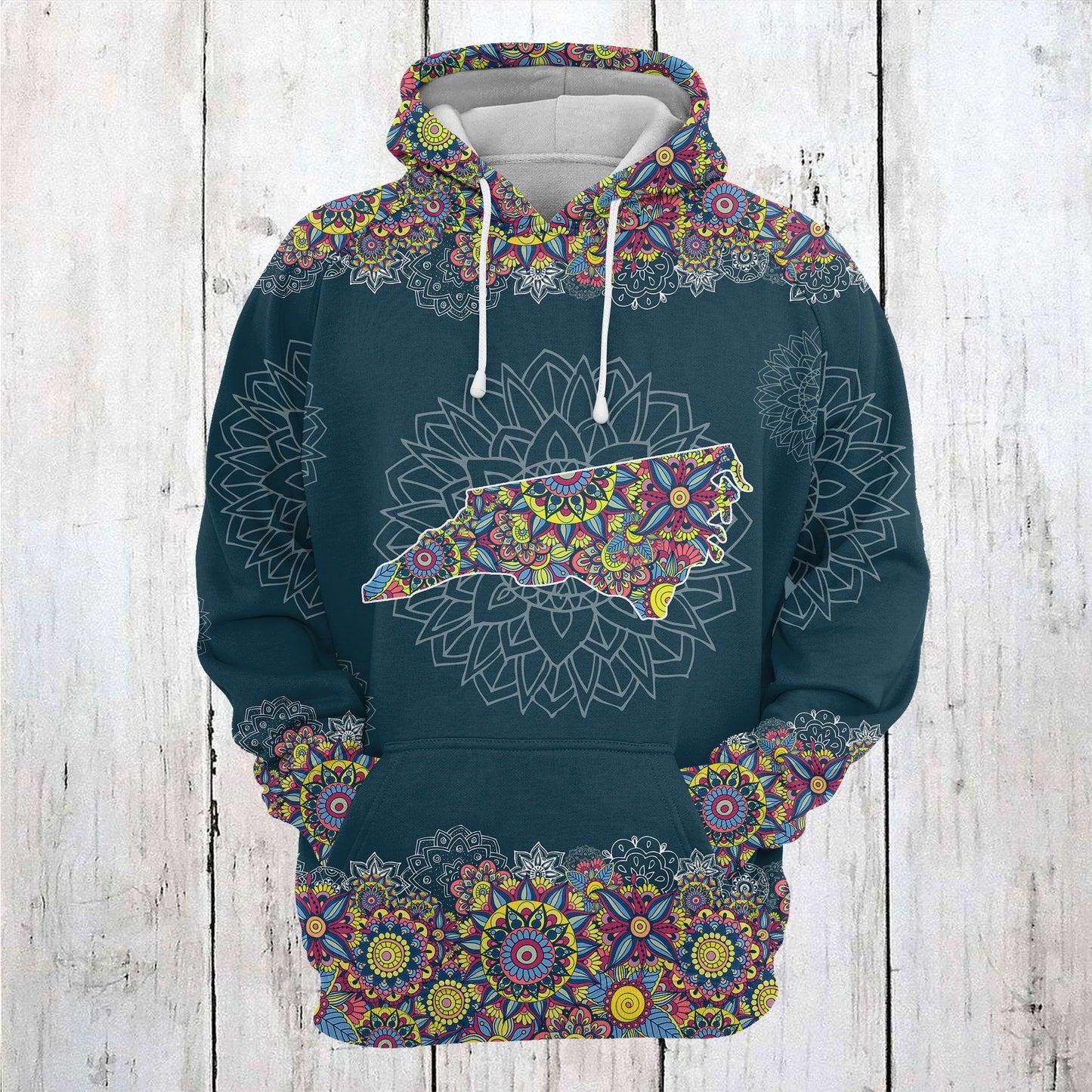 North Carolina Mandala T2505 - All Over Print Unisex Hoodie