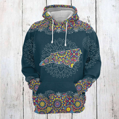 North Carolina Mandala T2505 - All Over Print Unisex Hoodie