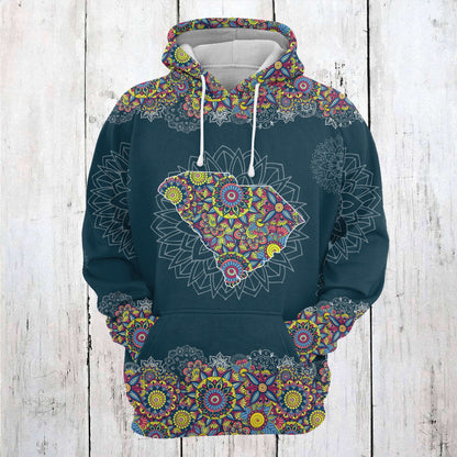 South Carolina Mandala T2505 - All Over Print Unisex Hoodie