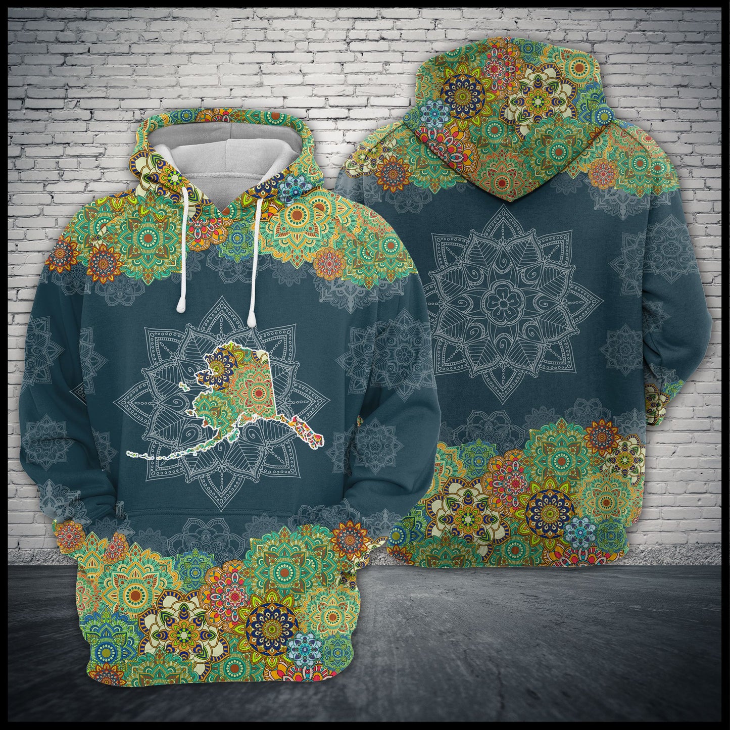 Alaska Floral Mandala G526 - All Over Print Unisex Hoodie