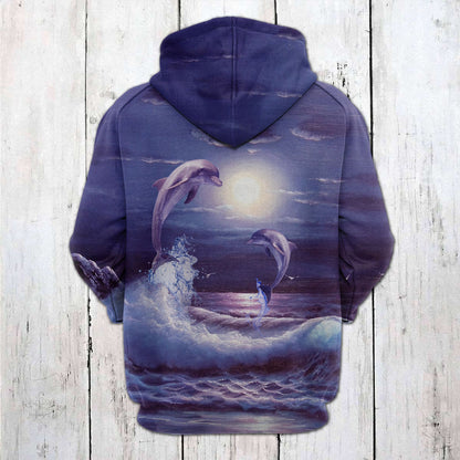 Amazing Dolphin H17617 - All Over Print Unisex Hoodie