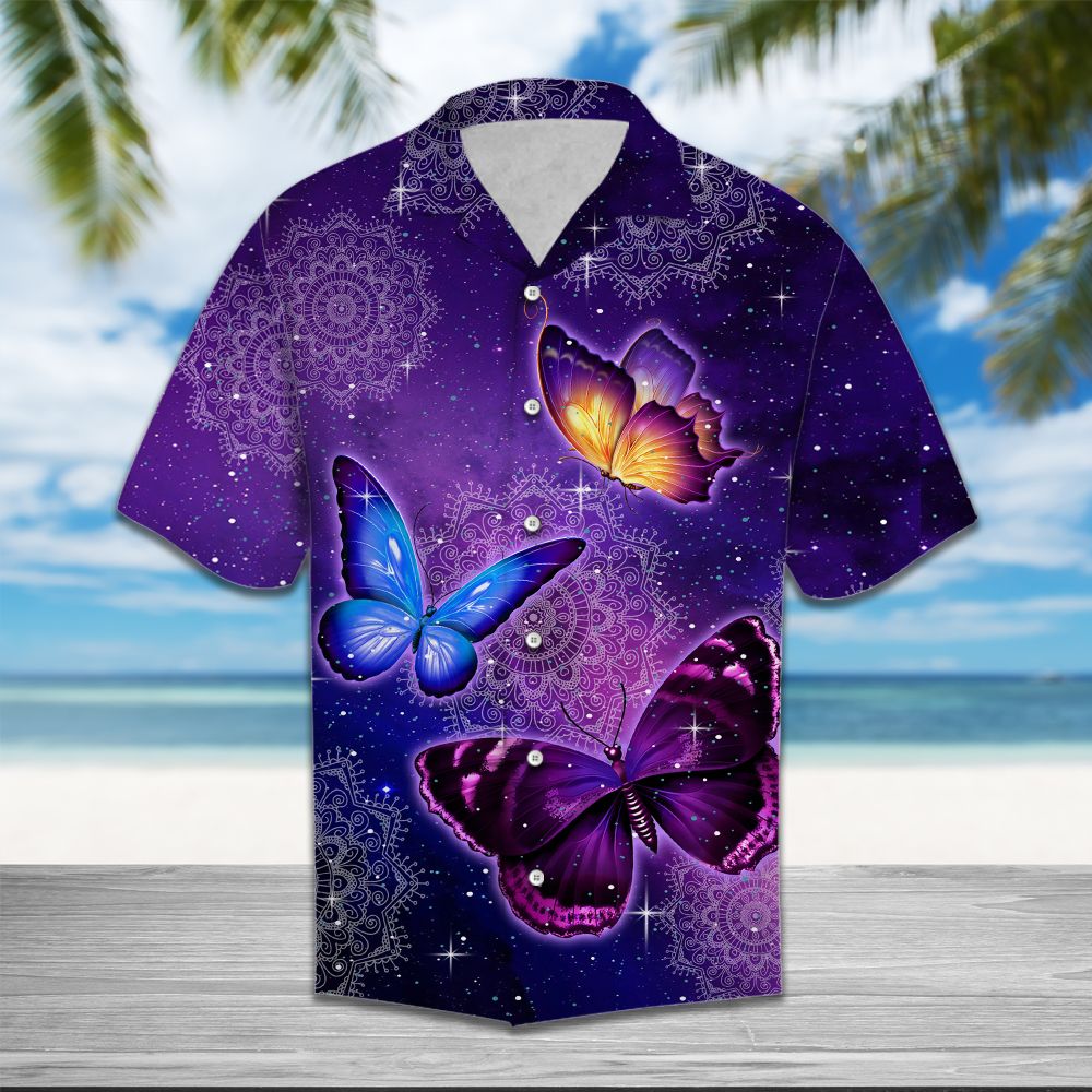 Butterfly Purple T3006 - Hawaii Shirt
