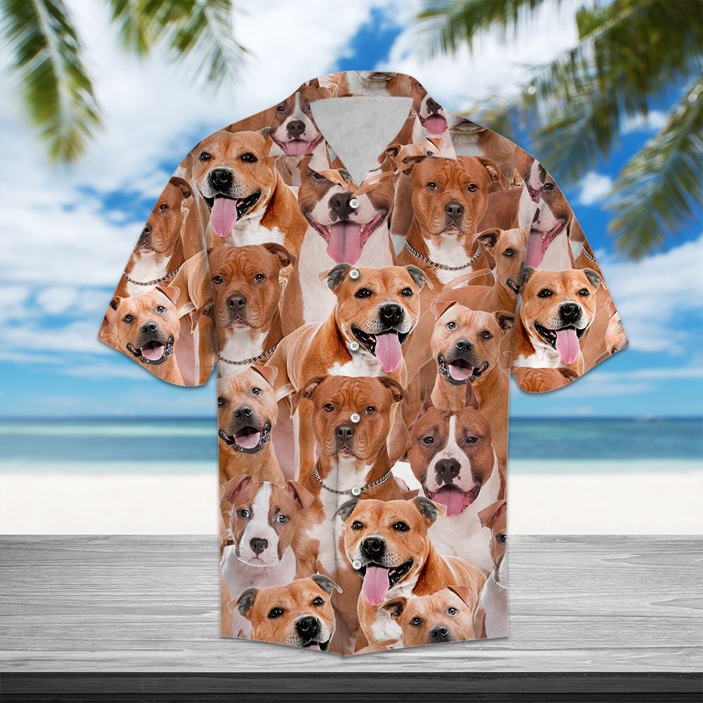 American Staffordshire Terrier Awesome D0107 - Hawaii Shirt