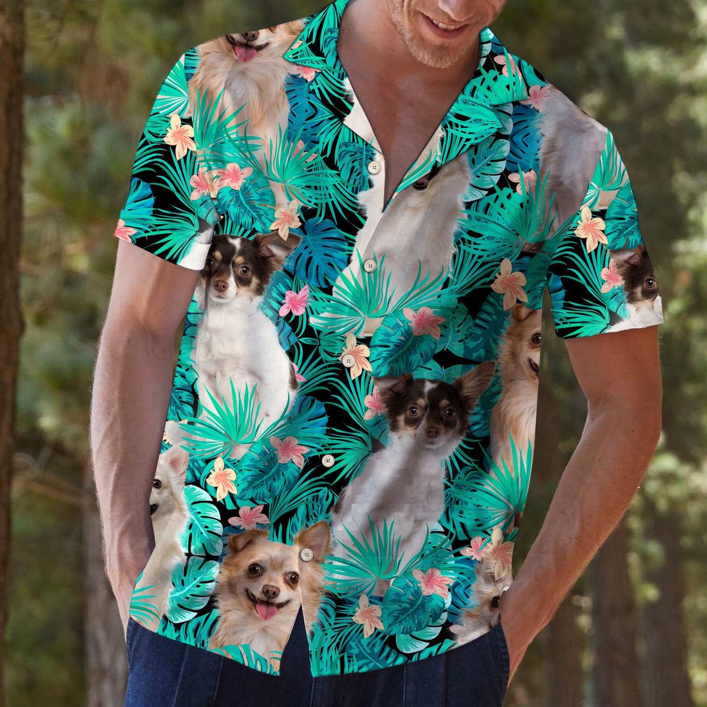 Chihuahua Tropical T0107 - Hawaii Shirt